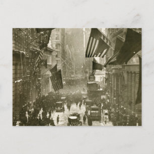 Wall Street Party, Ende des 1. Weltkriegs 1918 Postkarte