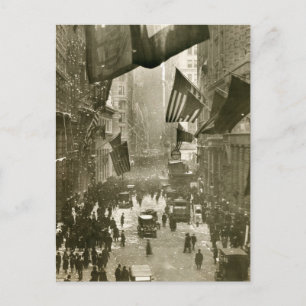 Wall Street Party, Ende des 1. WK, 1918 Postkarte