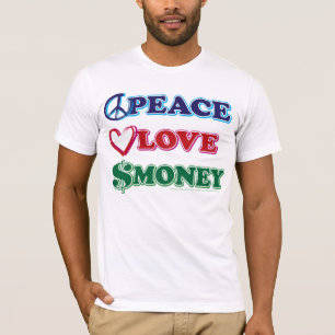 Wall Street/Peace Liebe Geld T-Shirt