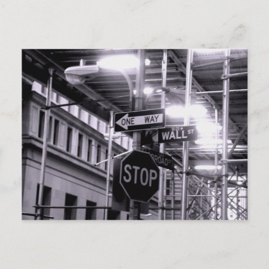 Wall Street Postcard Postkarte (Vorderseite)