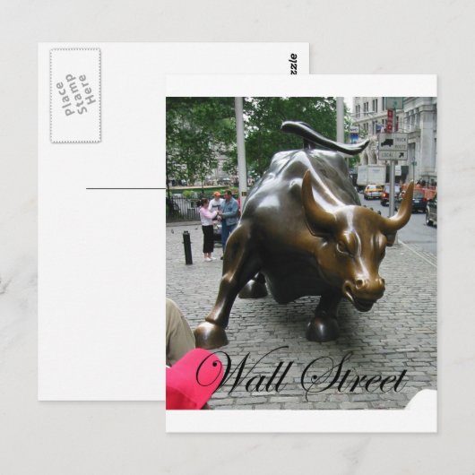 Wall Street Postkarte (Vorne/Hinten)