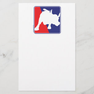 Wall Street Red White und Blue Bull Briefpapier
