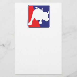 Wall Street Red White und Blue Bull Briefpapier