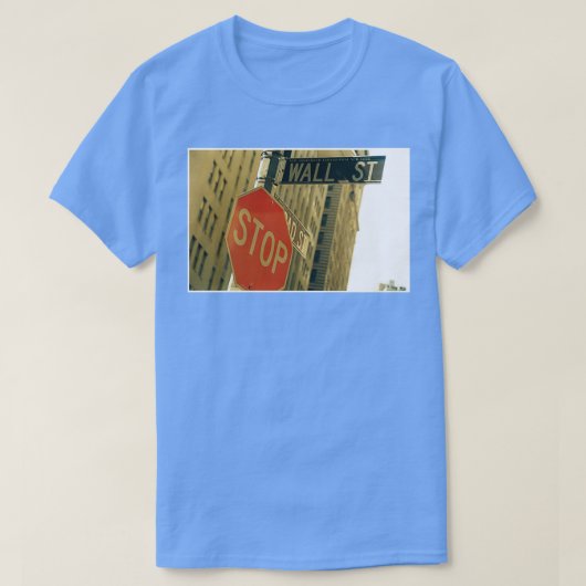 Wall Street Schild New York City Circa 2000 T-Shirt (Design vorne)