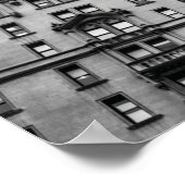 Wall Street Schwarz und Weiß Poster (Ecke)