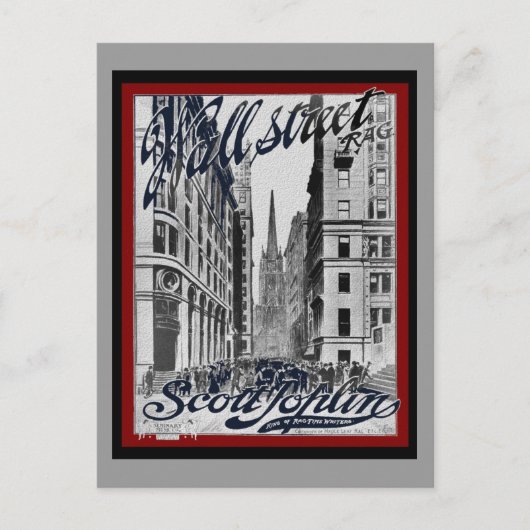 Wall Street Scott Joplin Postkarte (Vorderseite)