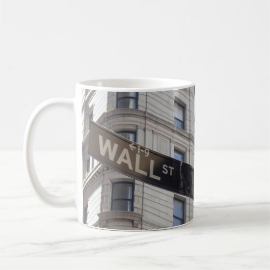Wall Street Sign New York City Tasse (Links)