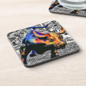 Wall Street Stier Untersetzer (Linke Seite)