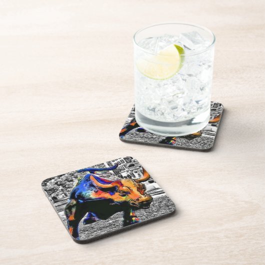 Wall Street Stier Untersetzer (Rechte Seite)