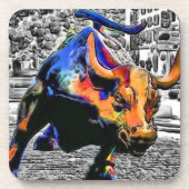 Wall Street Stier Untersetzer (Vorderseite)