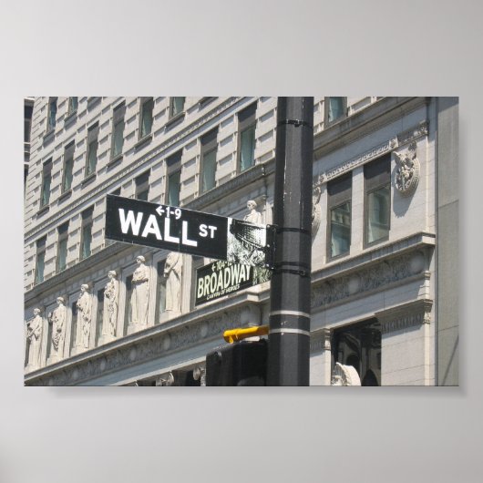 Wall Street und Broadway, New York City Poster (Vorne)
