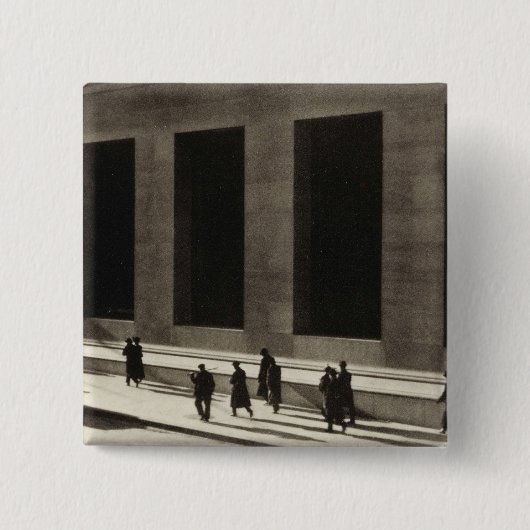 Wall Street (von Paul Strand, 1915) Button (Vorderseite)