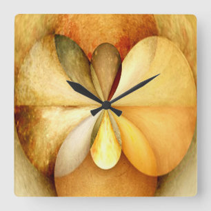 Wall Study Art Clock Square Quadratische Wanduhr