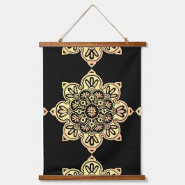 Wall Tapestry Boho Medallion Wandteppich Mit Holzrahmen