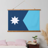 Wall Tapestry mit der Flagge von Minnesota, USA Wandteppich Mit Holzrahmen (Schlafzimmer)