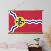 Wall Tapestry mit der Flagge von St. Louis, Missou Wandteppich Mit Holzrahmen (Schlafzimmer)
