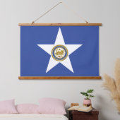 Wall Tapestry mit Fahne von Houston, Texas, USA. Wandteppich Mit Holzrahmen (Schlafzimmer)