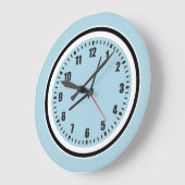 Wall-Uhr, blaue, kreisförmige Wanduhr, klassisch Große Wanduhr (Winkel)