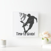 Wall-Uhr der Skateboarder Quadratische Wanduhr (Zuhause)