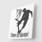 Wall-Uhr der Skateboarder Quadratische Wanduhr (Winkel)