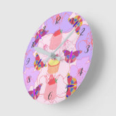 Wall-Uhr der sozialen Schmetterlinge Runde Wanduhr (Winkel)