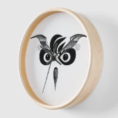 Wall-Uhr der Weißen Augen: Schwarzes Owl-Design Uhr (Winkel)