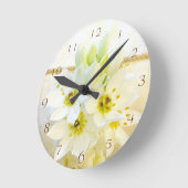 Wall-Uhr der weißen Blume Runde Wanduhr (Winkel)