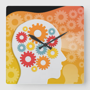 Wall-Uhr des Tech-Design-Quadrats Quadratische Wanduhr