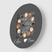 Wall-Uhr-Kaffeezeit Große Wanduhr (Winkel)