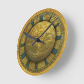 Wall-Uhr mit Astrolab- und Gold-Textur Runde Wanduhr (Winkel)