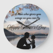 Wall-Uhr mit dem Thema des Vaters Große Wanduhr (Vorderseite)