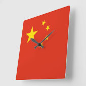 Wall-Uhr mit Flagge der China Quadratische Wanduhr (Winkel)