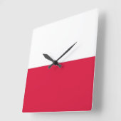 Wall-Uhr mit Flagge Polens Quadratische Wanduhr (Winkel)
