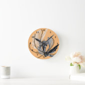 Wall-Uhr mit folgenden Blume Runde Wanduhr (Zuhause)