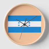 Wall-Uhr mit Honduras-Flagge Uhr (Vorderseite)