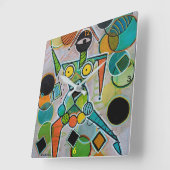 Wall-Uhr mit Juggler Quadratische Wanduhr (Winkel)