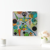 Wall-Uhr mit Juggler Quadratische Wanduhr (Zuhause)