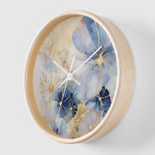 Wall Uhr mit kreativem Bild. Abstrakte Blume (Winkel)