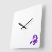 Wall-Uhr mit Skorptionssymbol Quadratische Wanduhr (Winkel)