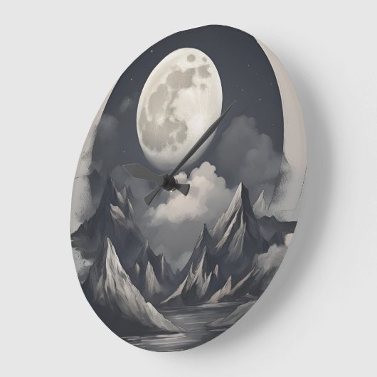 Wall-Uhr-Mond Große Wanduhr (Winkel)