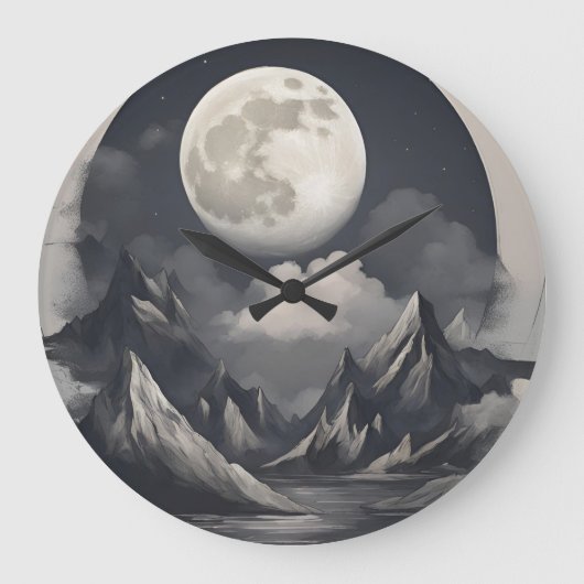 Wall-Uhr-Mond Große Wanduhr (Vorderseite)