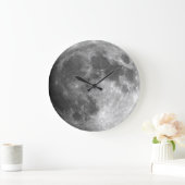 Wall-Uhr - Naher Mondaufgang Große Wanduhr (Zuhause)