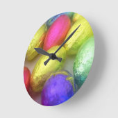 Wall-Uhr "Osterfarben" Runde Wanduhr (Winkel)
