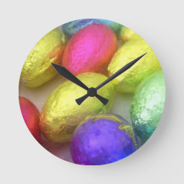 Wall-Uhr "Osterfarben" Runde Wanduhr