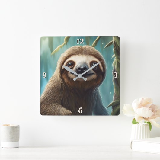 Wall-Uhr Quadratische Wanduhr (Zuhause)