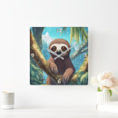 Wall-Uhr Quadratische Wanduhr (Zuhause)