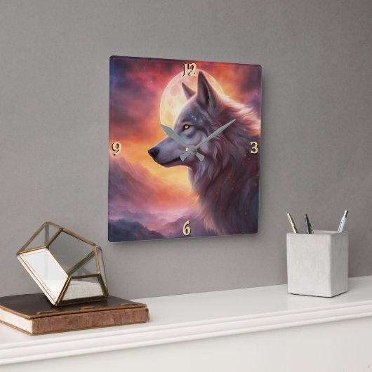 Wall-Uhr Quadratische Wanduhr (Büro)