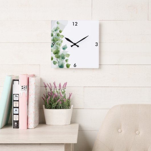 Wall-Uhr Quadratische Wanduhr (Lesesaal)