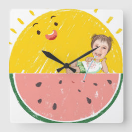 Wall-Uhr Quadratische Wanduhr