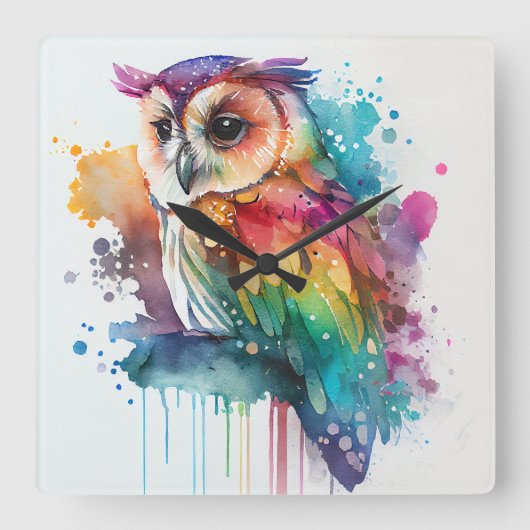 Wall-Uhr Quadratische Wanduhr (Vorderseite)